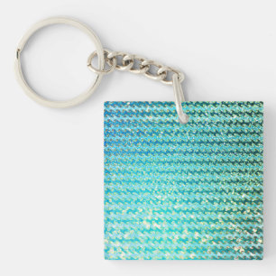Porte-clés Blue Turquoise Étincelle Océan Mermaid Waves Motif