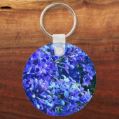 Porte-clés Blue violet lilas romantique bleu floral photo (Recto)