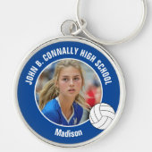 Porte-clés Blue Volleyball Player Photo Keepsake (Devant)