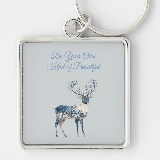 Porte-clés Blue White Chic Deer (Devant)