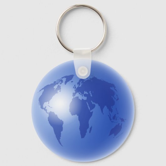 Porte-clés Blue World Globe (Recto)
