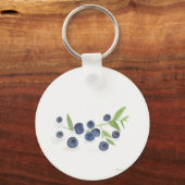Porte-clés Blueberries fruits cuisine aquarelle nourriture ru (Recto)