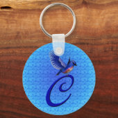 Porte-clés Bluebird Elégant Monogramme Initiale C (Recto)