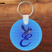 Porte-clés Bluebird Elegant Monogramme Initiale E (Recto)