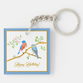 Porte-clés Bluebirds à cadre bleu (Dos)
