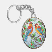 Porte-clés Bluebirds en verre doux (Devant gauche)