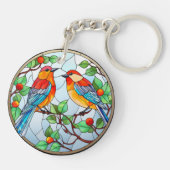 Porte-clés Bluebirds en verre doux (Dos)