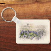 Porte-clés Bluebonnet Field Sketched Watercolor (Verso)