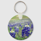 Porte-clés Bluebonnets Blue Flowers Texas Floral Mariage (Recto)