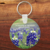 Porte-clés Bluebonnets Blue Flowers Texas Floral Mariage (Recto)