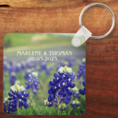 Porte-clés Bluebonnets Blue Flowers Texas Floral Mariage (Verso)