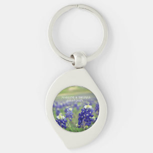 Porte-clés Bluebonnets Blue Flowers Texas Floral Mariage