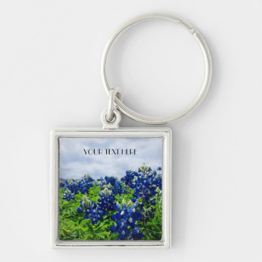 Porte-clés Bluebonnets Blue Flowers Texas texan Floral (Devant)
