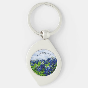 Porte-clés Bluebonnets Blue Flowers Texas texan Floral