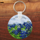 Porte-clés Bluebonnets Blue Flowers Texas texan Floral (Recto)