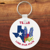 Porte-clés Bluebonnets Texas State Flowers Lupine Lone Star (Recto)