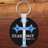 Porte-clés bluecross, PEUR, NON, Ésaïe 41:10 (Recto)