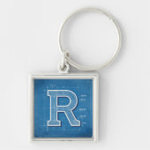 Porte-clés Blueprint Monogram Letter R (Devant)