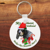 Porte-clés Bluetick Coonhound cadeaux de Noël (Recto)