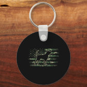 Porte-clés Bluetick Coonhound Camouflage Drapeau Américain US (Recto)