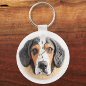 Porte-clés Bluetick Coonhound Dog 3D inspiré (Recto)