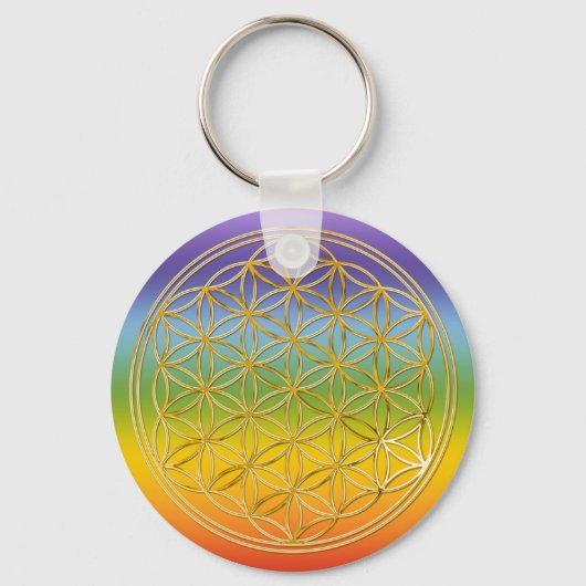 Porte-clés Blume des Lebens | couleur klein chakren (Recto)