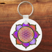 Porte-clés Blume des Lebens Lotus - violet orange / trans. (Recto)