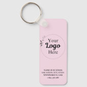 Porte-clés Blush Pink Business Logo code qr moderne (Recto)