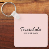 Porte-clés Blush Pink Modern Bridesmaid Script Design (Recto)