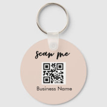 Blush Pink QR Code Carte de visite Votre logo pers