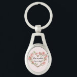 Porte-clés Blush Romantic Rose Floral Coeur Amour<br><div class="desc">Blush Romantic Rose Floral Coeur avec amour est une citation patiente</div>
