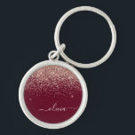Porte-clés Blush Rose Gold Burgundy Fard à paupières Rose Pai<br><div class="desc">Rose Gold - Rose saumon et burgundy Paillettes Monogramme personnalisé Porte-clés (Porte-clé). C'est le cadeau idéal pour un anniversaire sweet 16,  un mariage,  une fête de mariage,  un anniversaire de mariage,  une baby shower ou une soirée entre filles pour quelqu'un qui aime le luxe clinquant et les styles chics.</div>