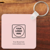 Porte-clés Blush Rose Moderne | Conception de logo d'entrepri (Verso)