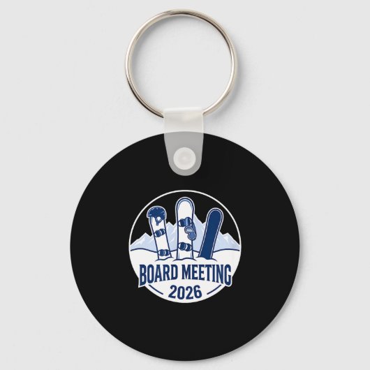 Porte-clés Board Meeting 2026 Funny Snowboarding Winter Srts  (Recto)
