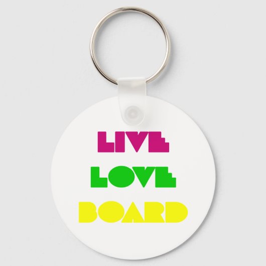 Porte-clés BoardChick Live Love Board (Recto)