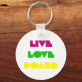 Porte-clés BoardChick Live Love Board (Recto)