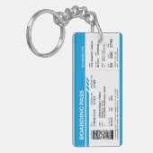 Porte-clés Boarding Pass (blue) (Devant gauche)