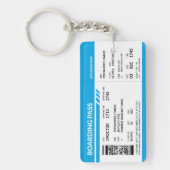 Porte-clés Boarding Pass (blue) (Devant)