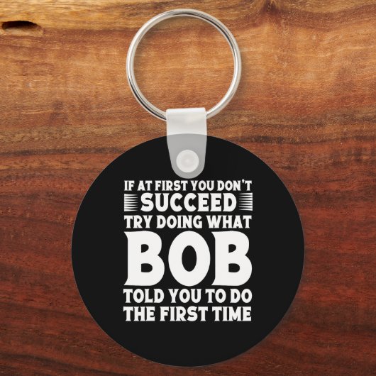 Porte-clés BOB Name Personnalisé Anniversaire Fun Christmas J (Recto)