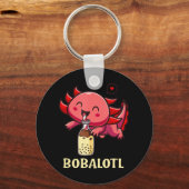 Porte-clés Bobalotl Axolotl Boba Tea Bubble Lait Anime Lover (Recto)