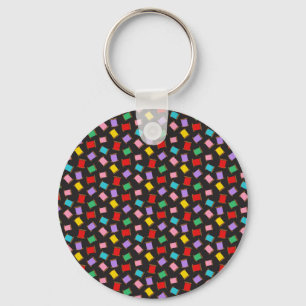 Porte-clés Bobines de fils à coudre noirs couturière