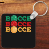 Porte-clés Bocce Ball Game passionné de pelouse Bowling Boule (Verso)