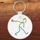 Porte-clés Bocce Ball Stickman (Verso)