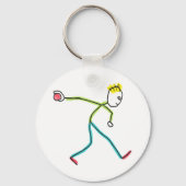 Porte-clés Bocce Ball Stickman (Verso)