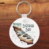 Porte-clés Bodega Bay California Souvenir Cadeau (Recto)