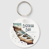 Porte-clés Bodega Bay California Souvenir Cadeau (Verso)