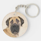 Porte-clés Boerboel Peinture - Cute Original Chien Art (Dos)