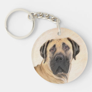 Porte-clés Boerboel Peinture - Cute Original Chien Art