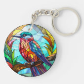 Porte-clés Boeuf de martin-pêcheur en verre doux (Dos)