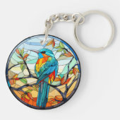 Porte-clés Boeuf de martin-pêcheur en verre doux (Dos)